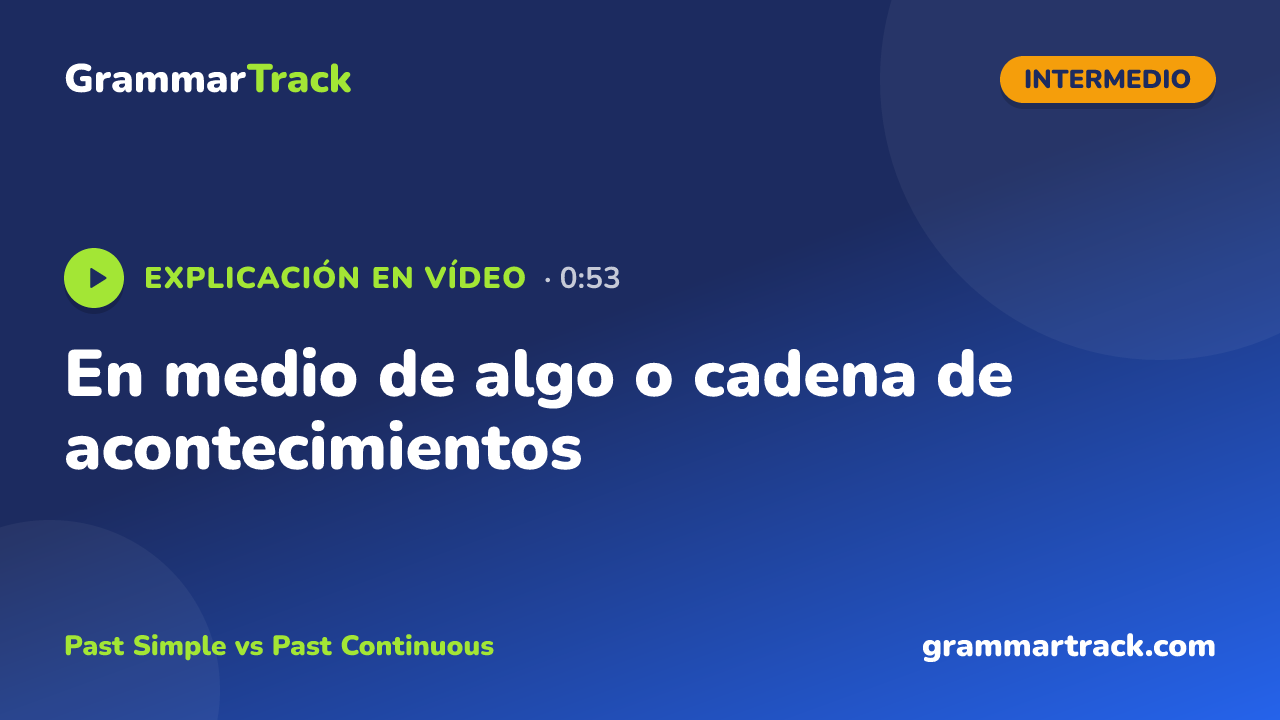 En medio de algo o cadena de acontecimientos