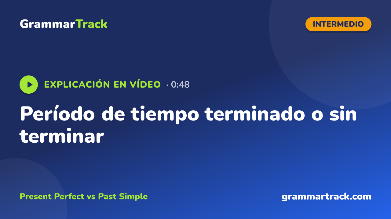 Período de tiempo terminado o sin terminar