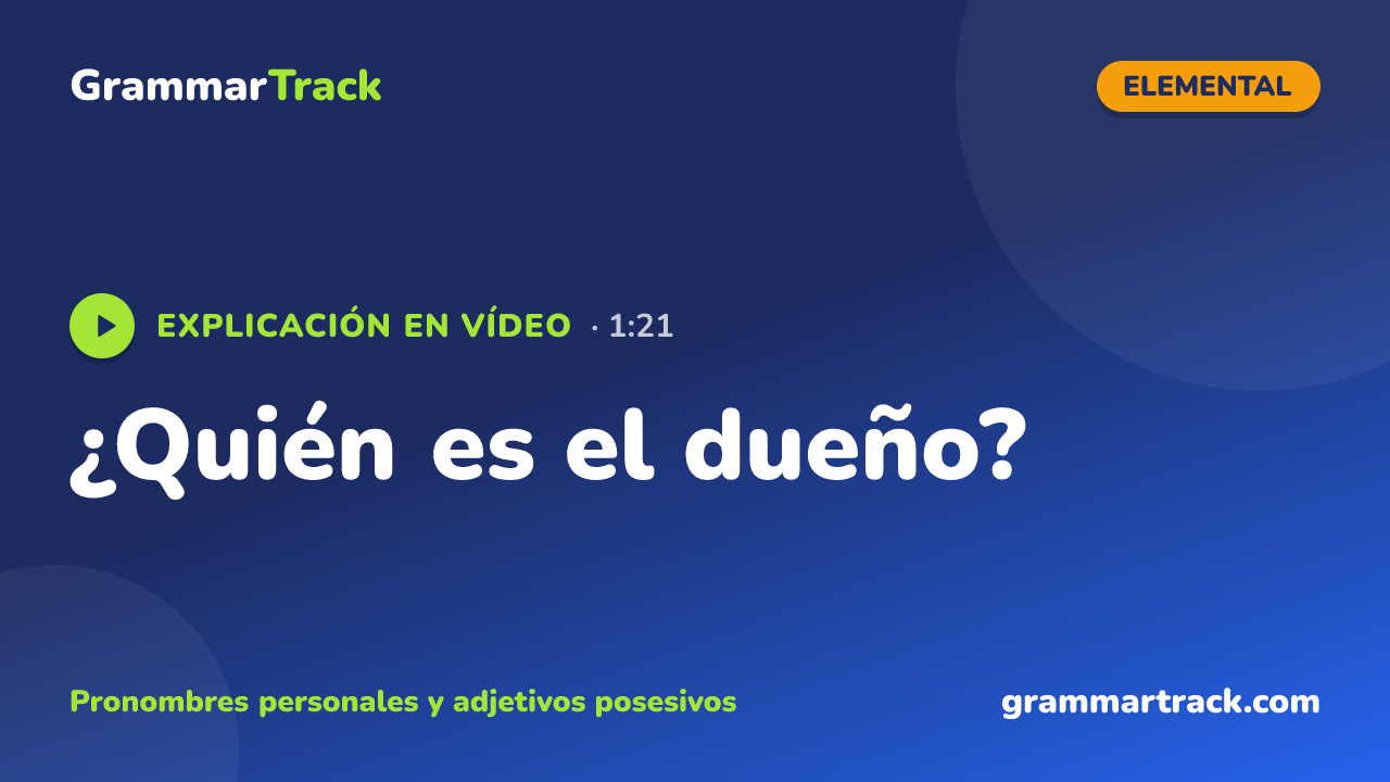 ¿Quién es el dueño?