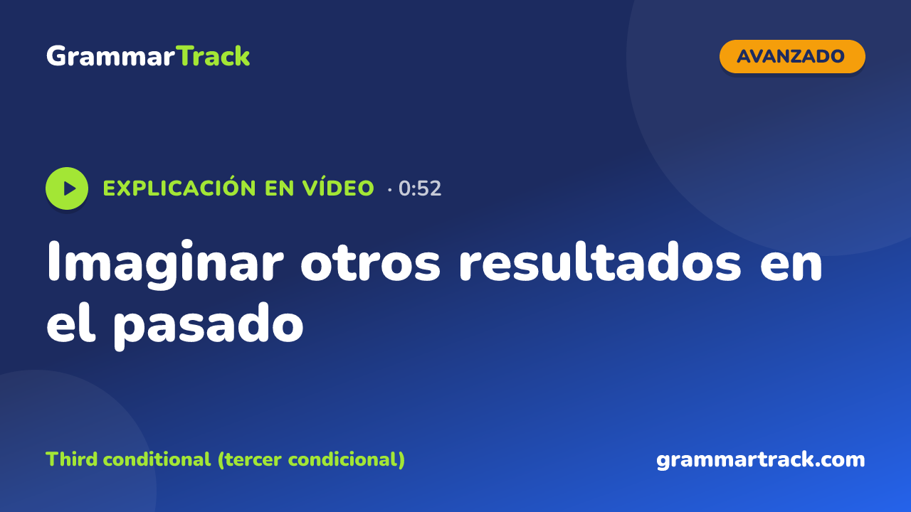 Imaginar otros resultados en el pasado