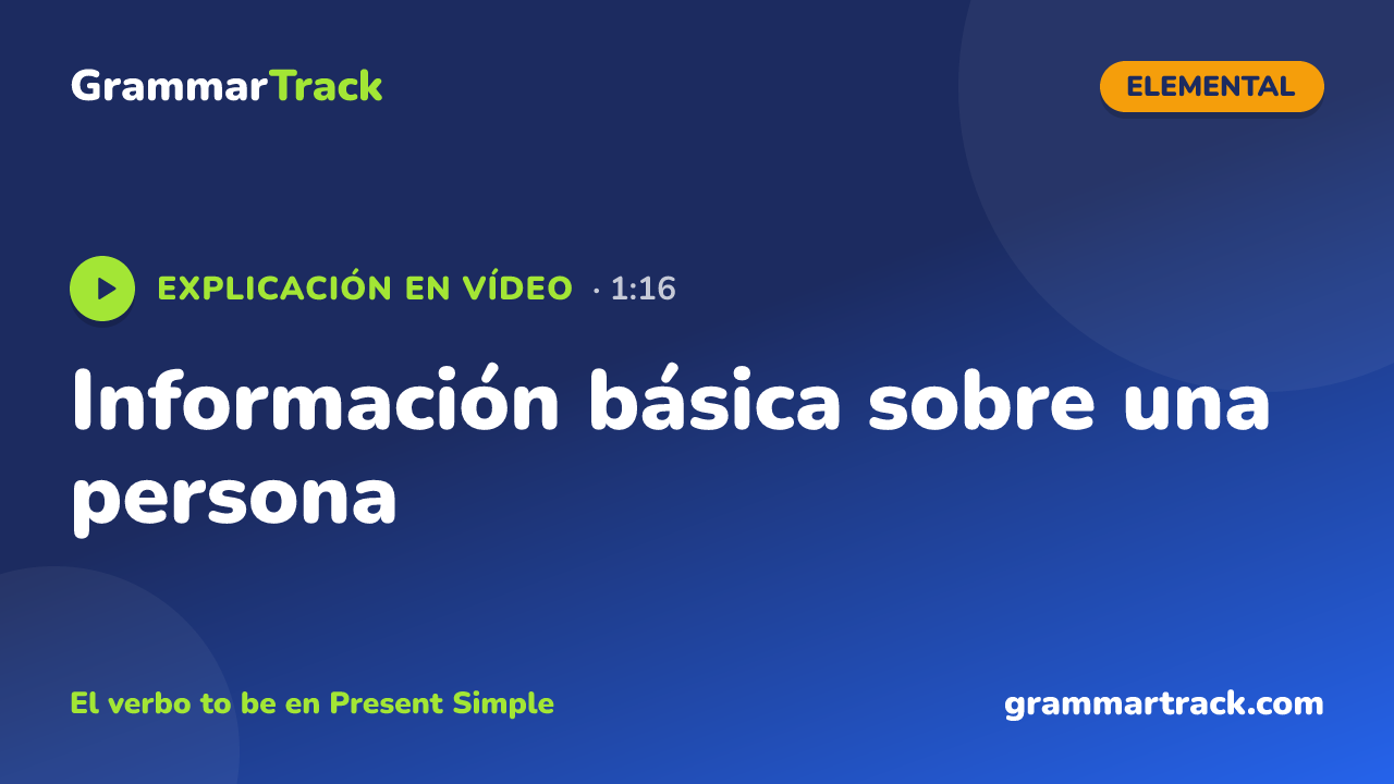 Información básica sobre una persona