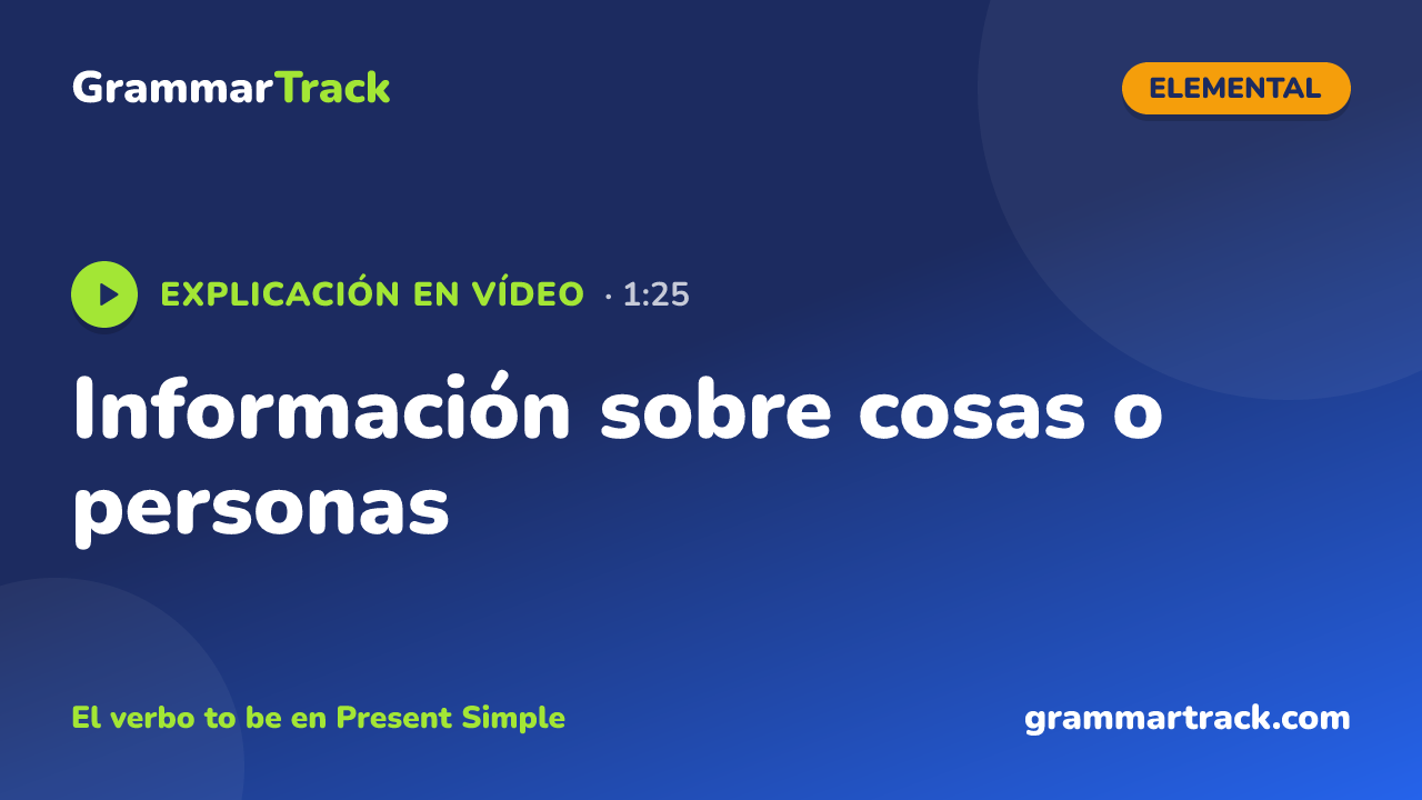 Información sobre cosas o personas