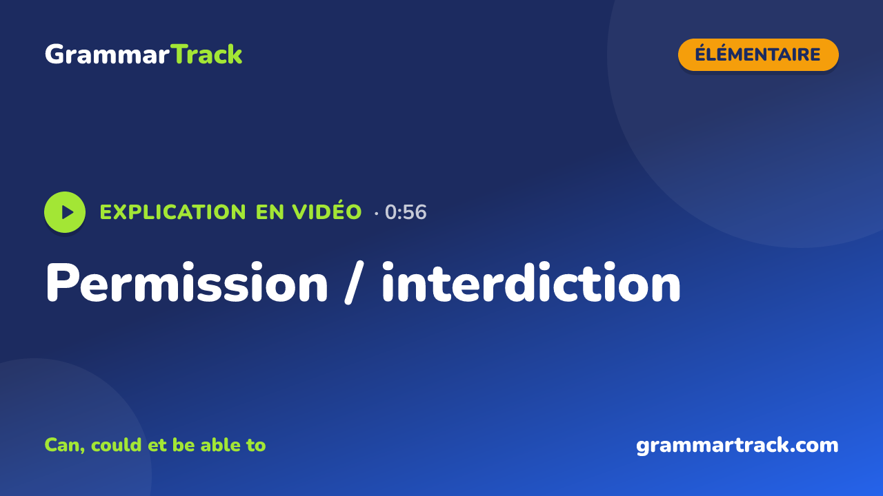 Permission / interdiction
