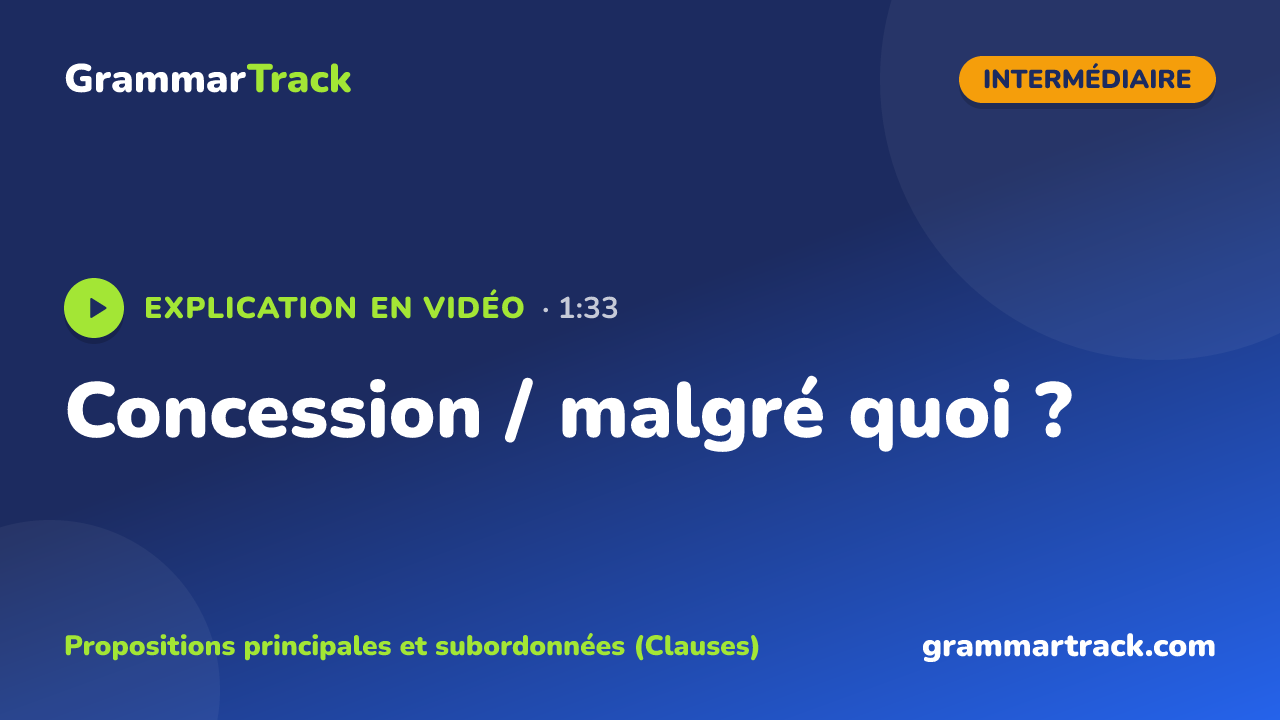 Concession / malgré quoi ?