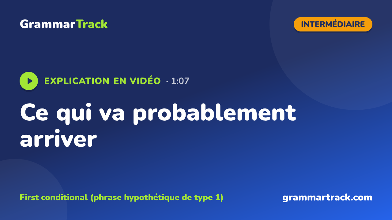 Ce qui va probablement arriver