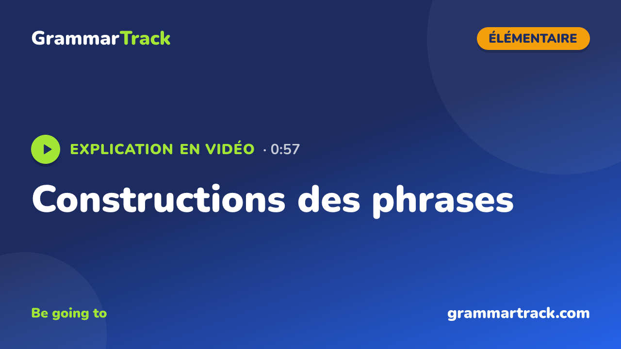 Constructions des phrases