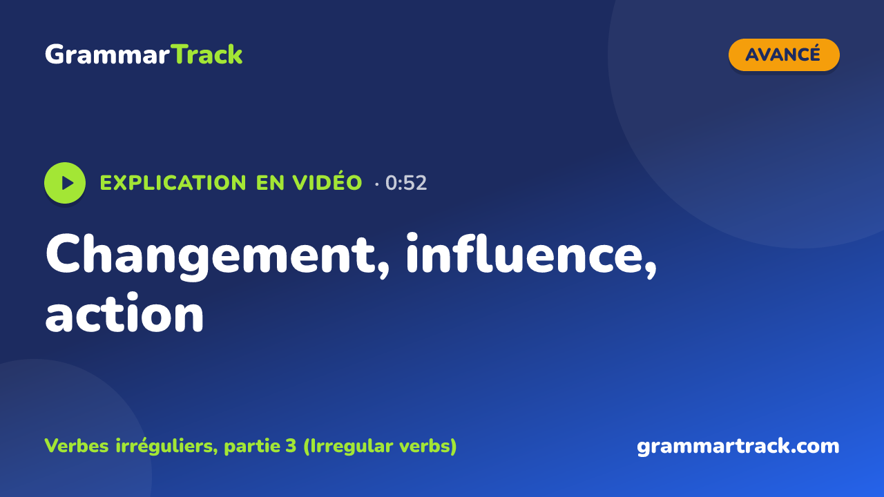 Changement, influence, action