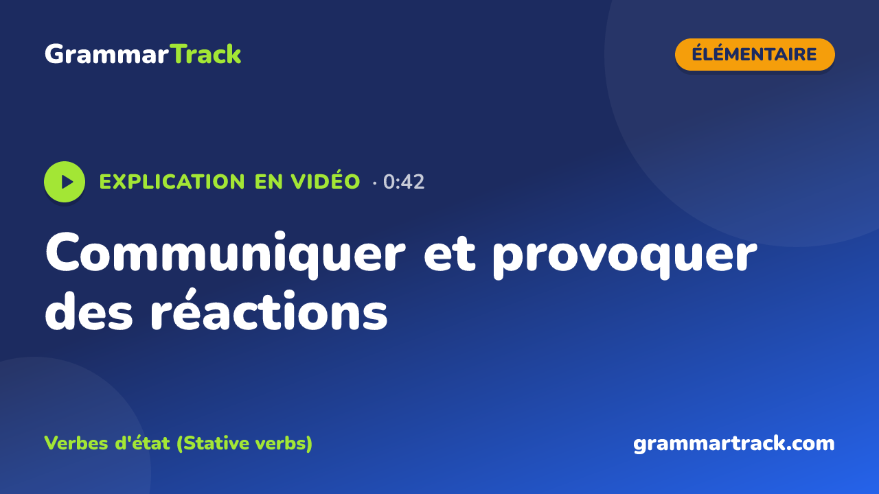 Communiquer et provoquer des réactions