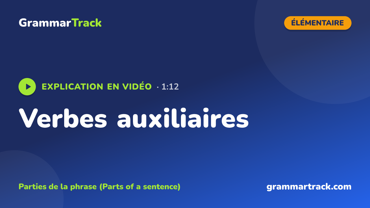 Verbes auxiliaires