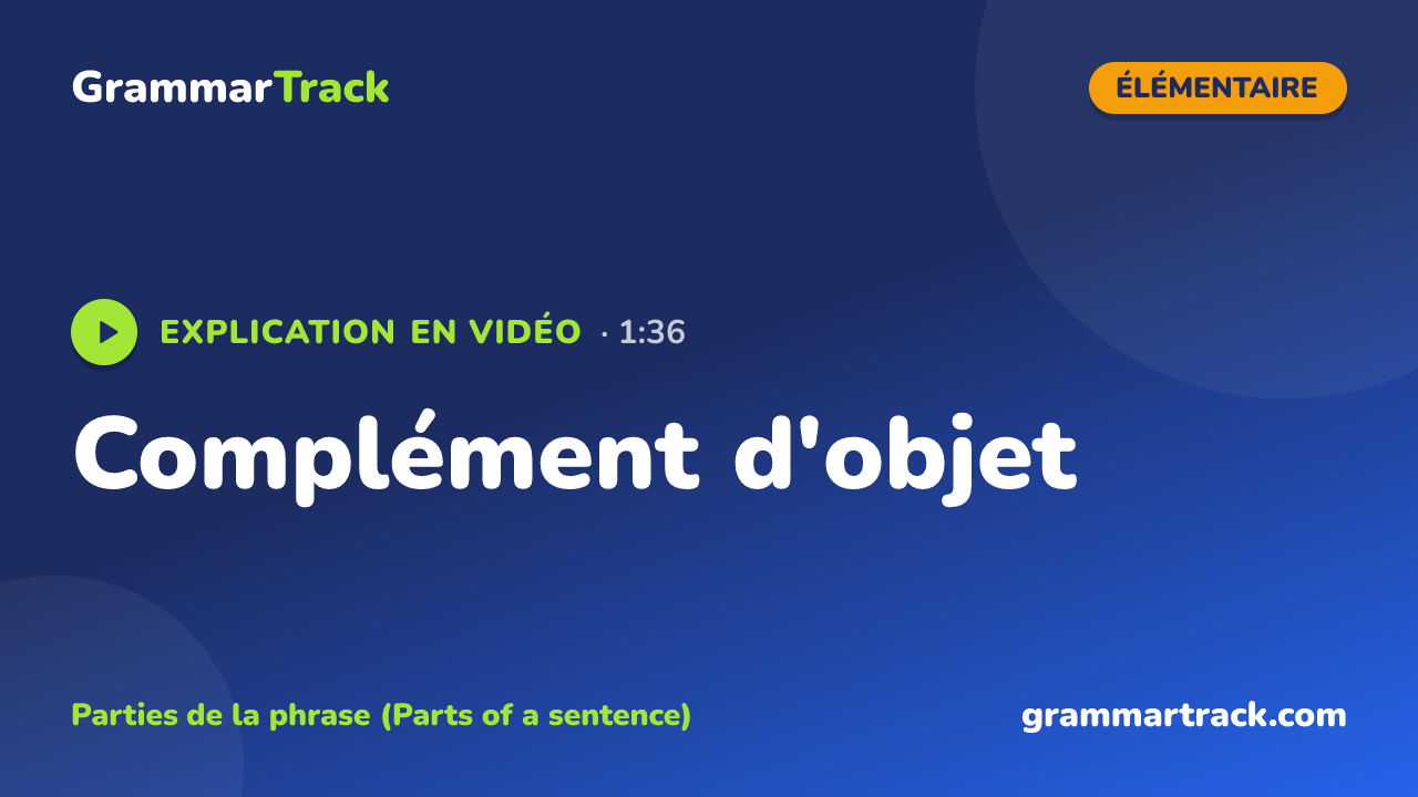 Complément d'objet