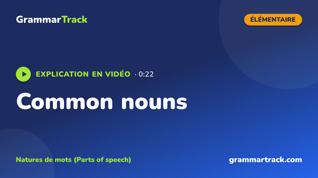 Common nouns
