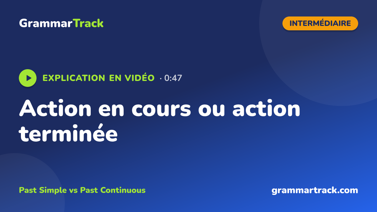 Action en cours ou action terminée