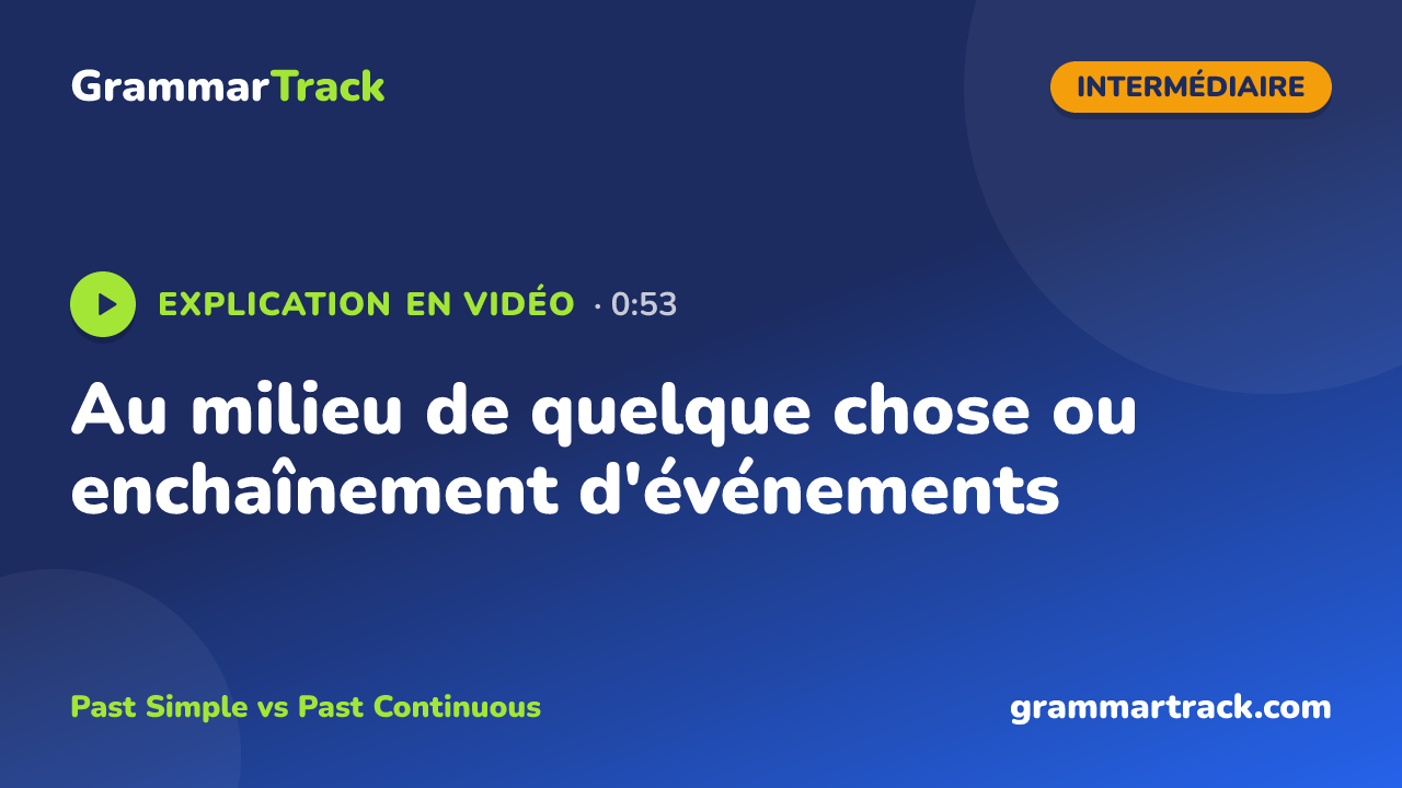 Au milieu de quelque chose ou enchaînement d'événements