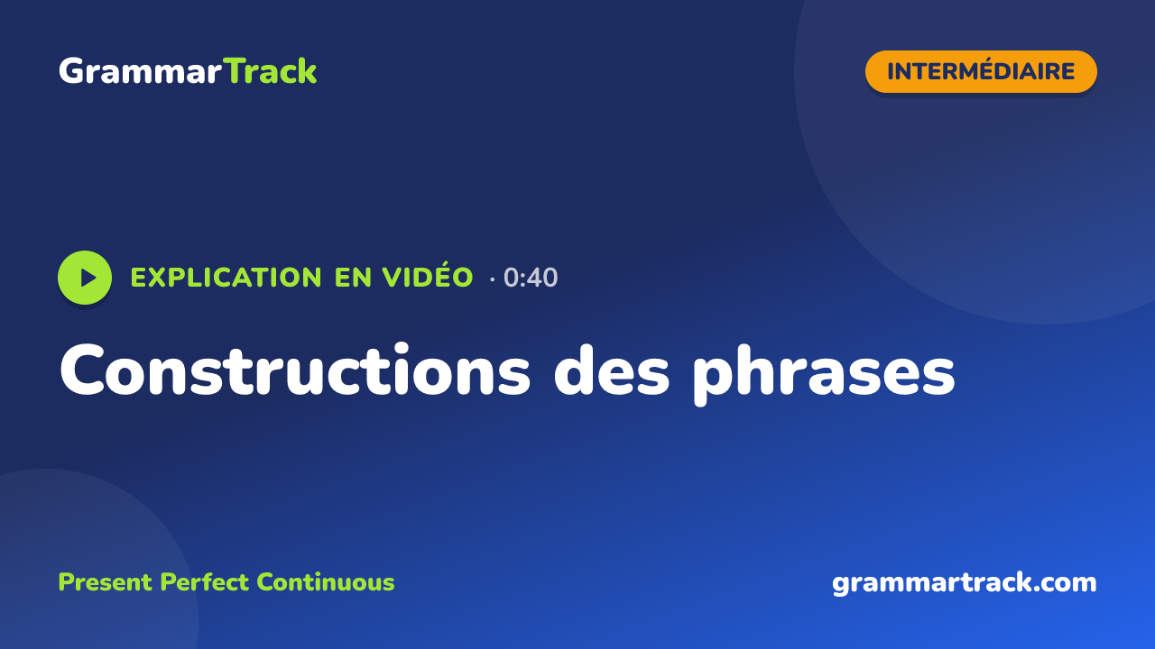 Constructions des phrases