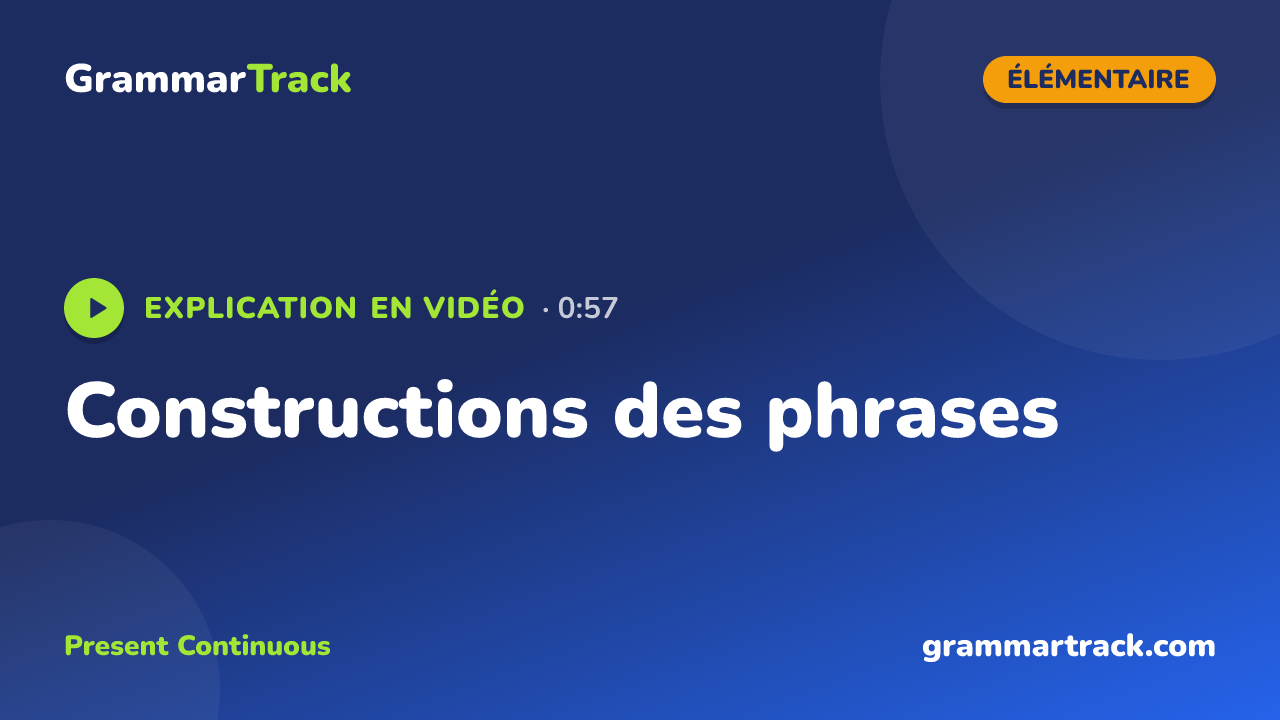 Constructions des phrases