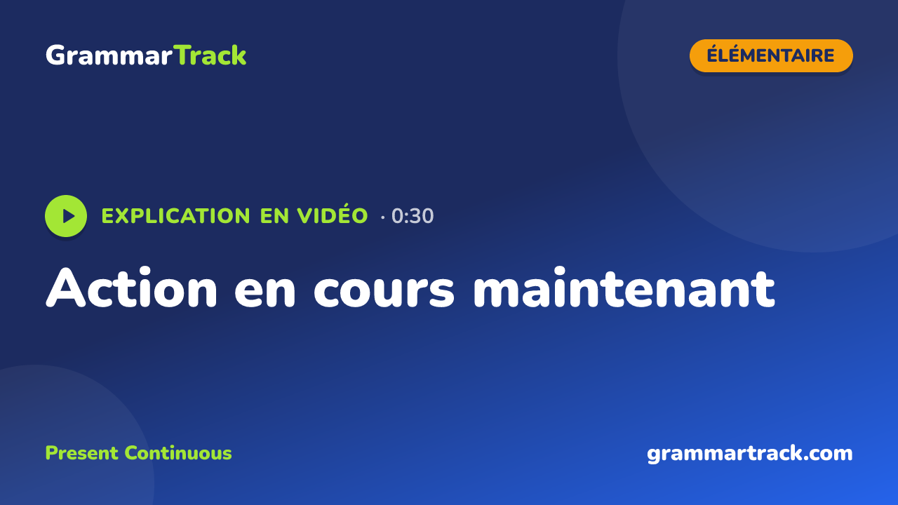 Action en cours maintenant