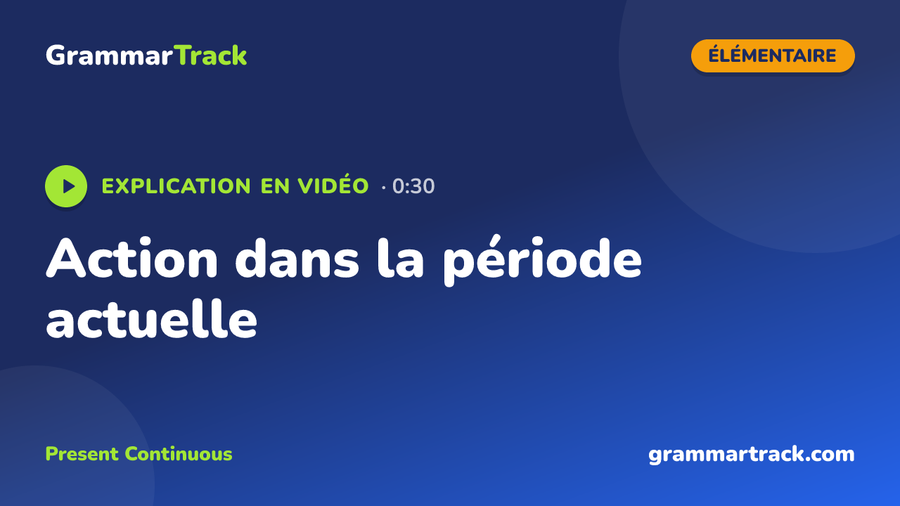 Action dans la période actuelle