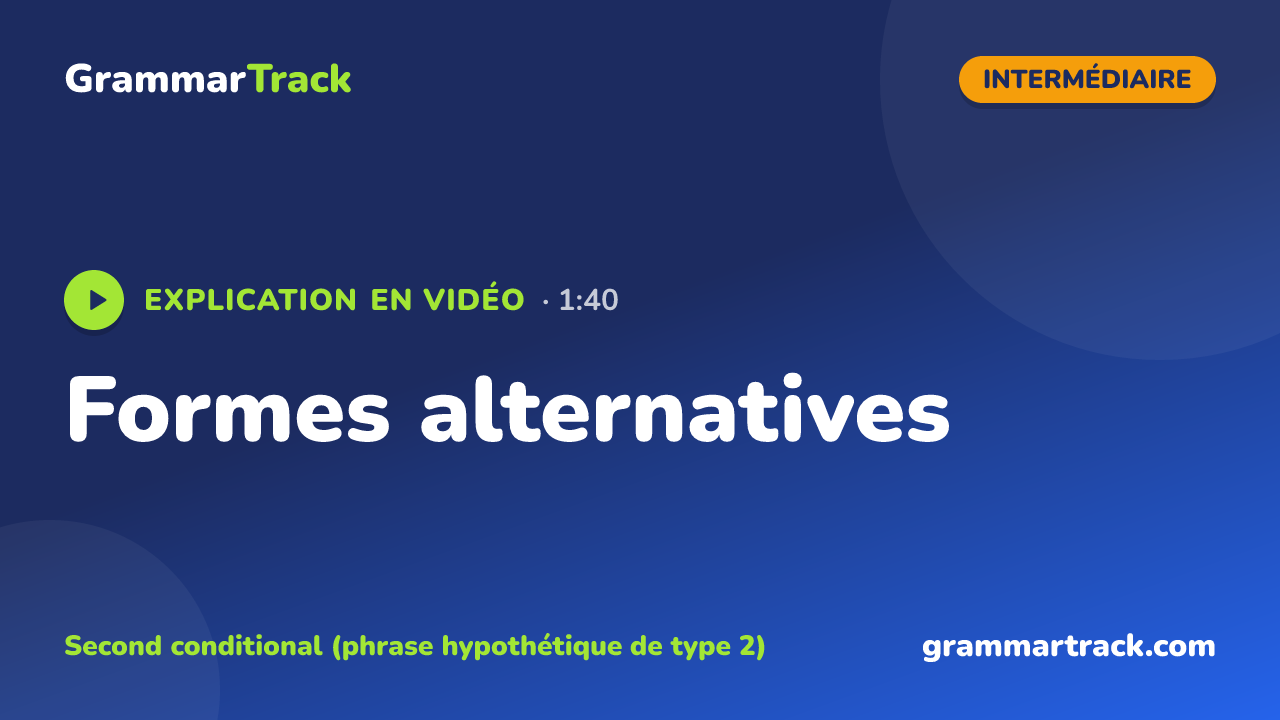 Formes alternatives
