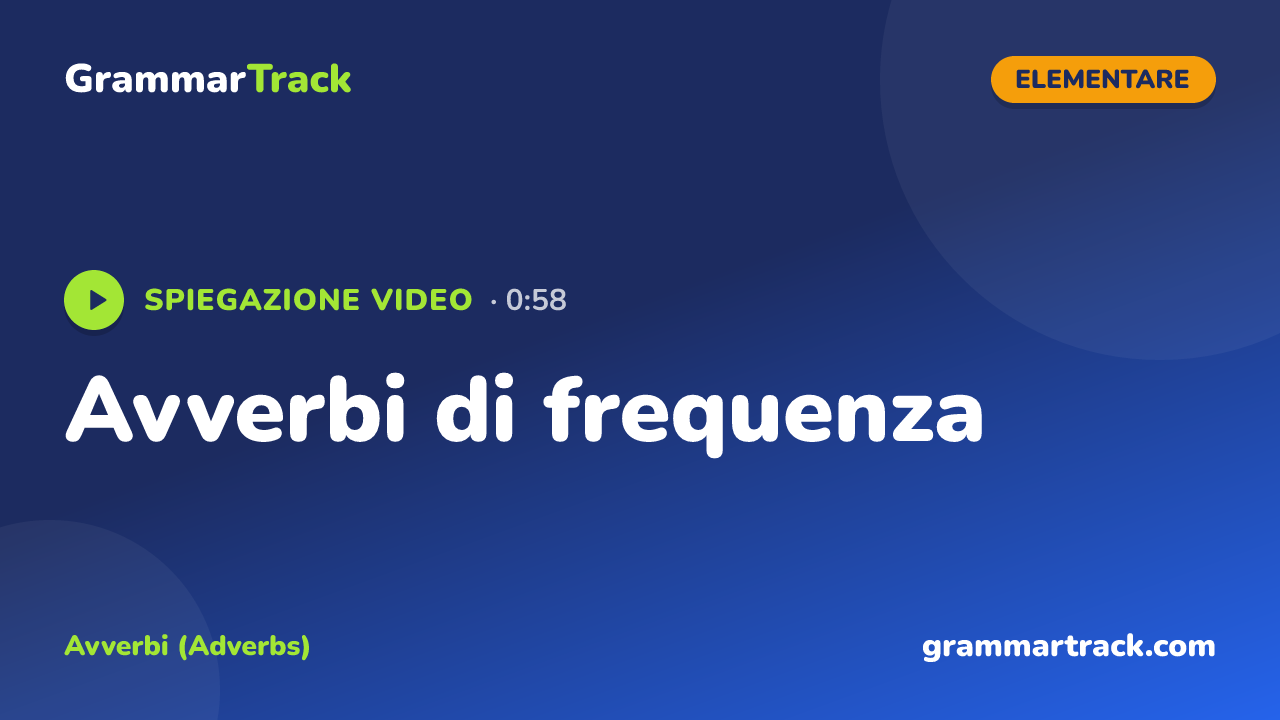 Avverbi di frequenza