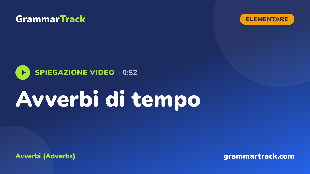 Avverbi di tempo
