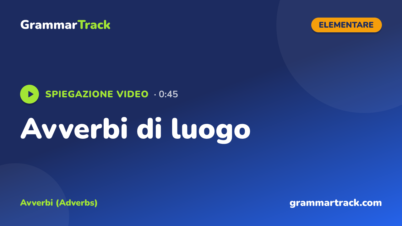 Avverbi di luogo