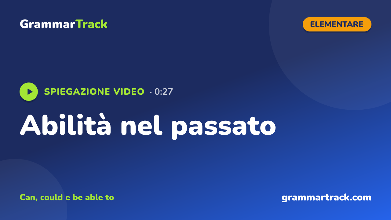 Abilità nel passato