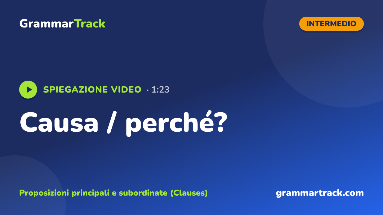 Causa / perché?