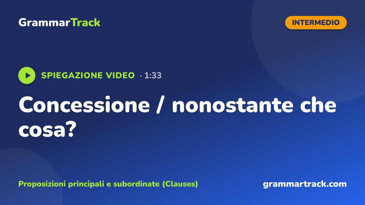 Concessione / nonostante che cosa?