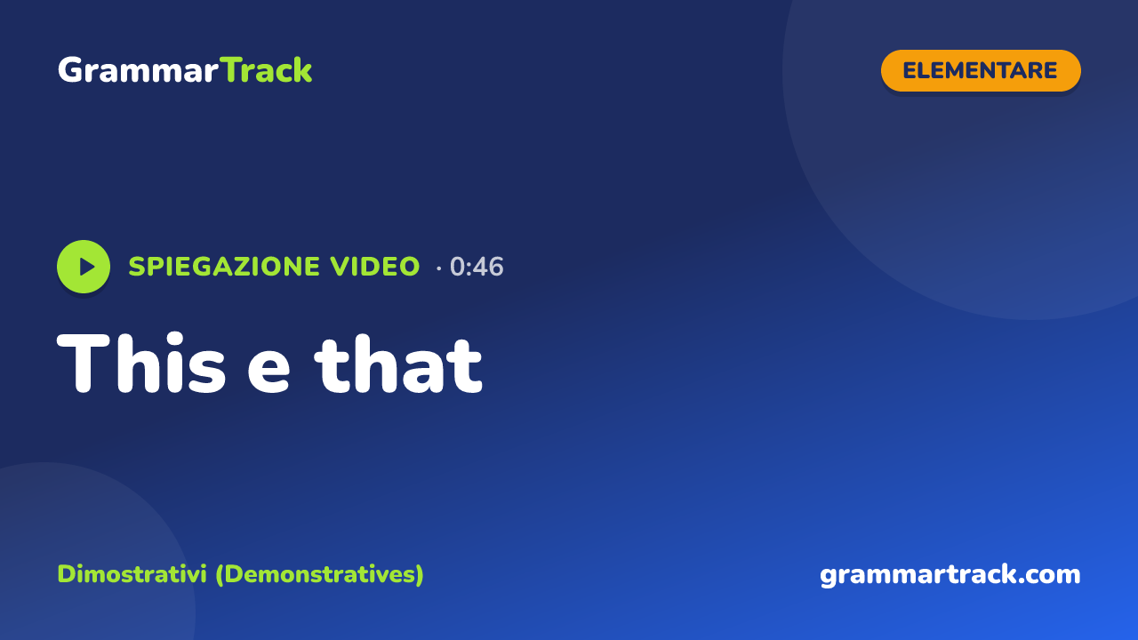 This e that
