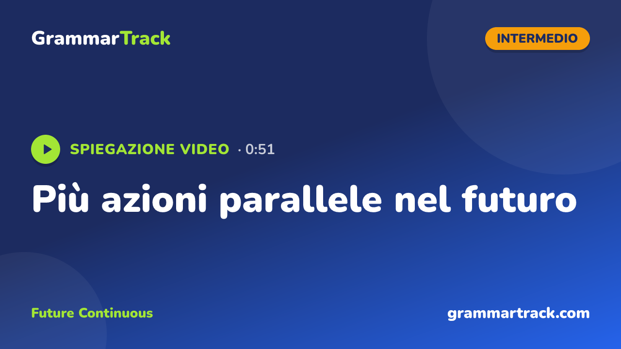 Più azioni parallele nel futuro