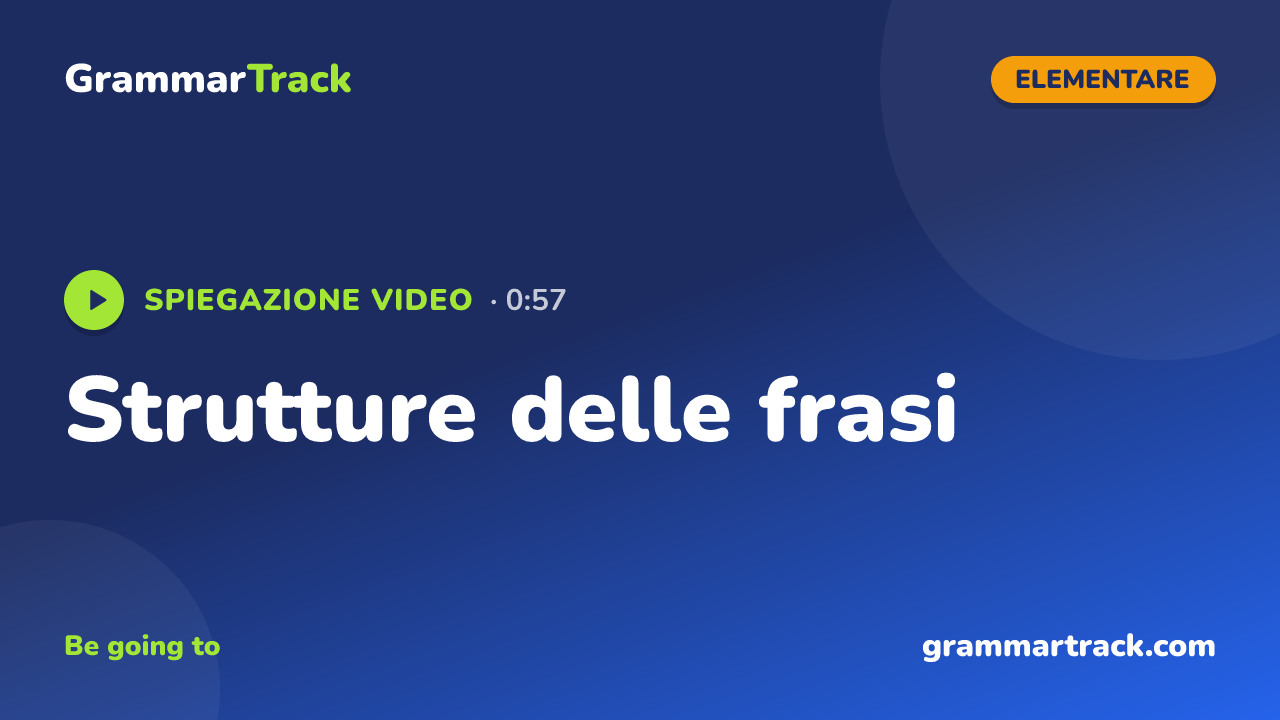 Strutture delle frasi