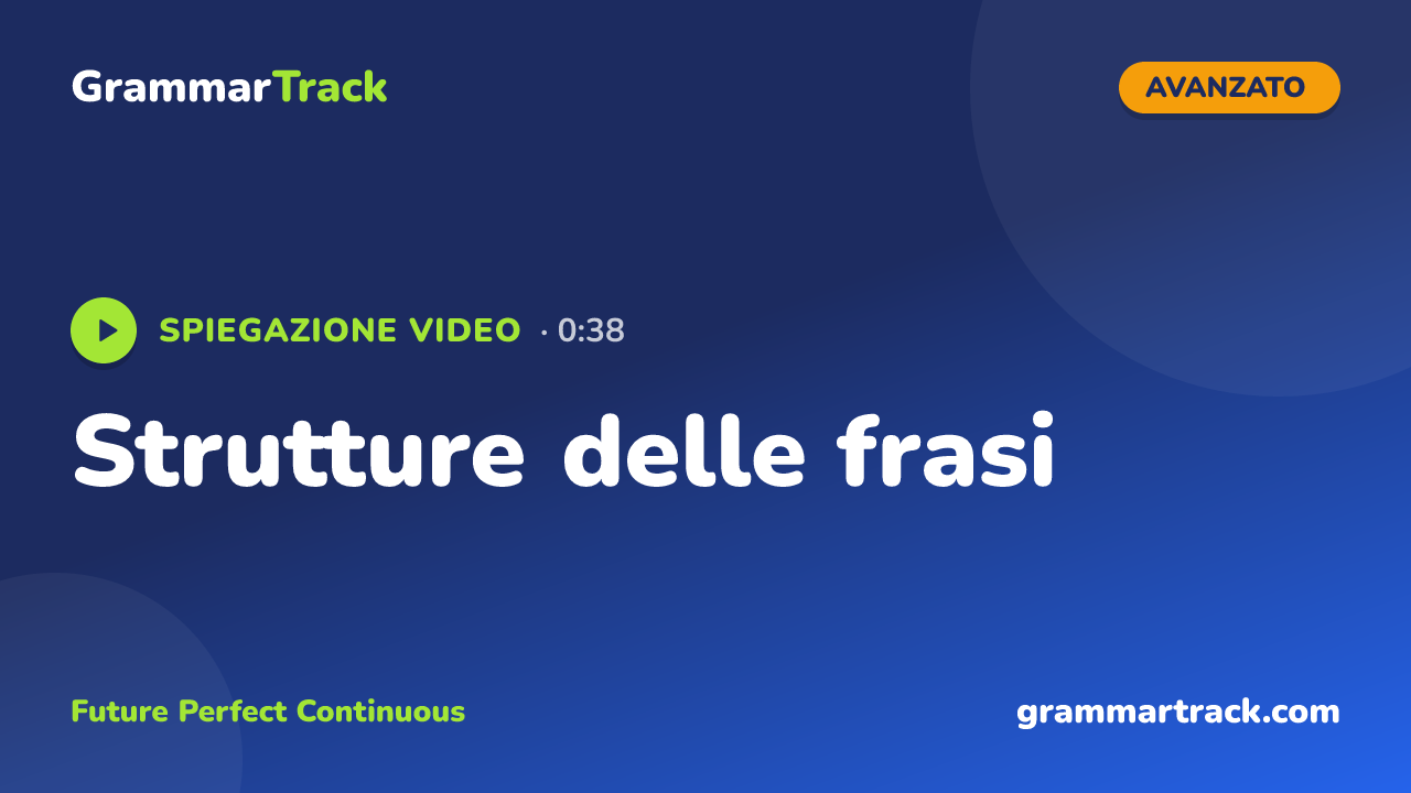 Strutture delle frasi