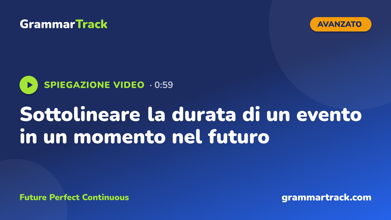 Sottolineare la durata di un evento in un momento nel futuro