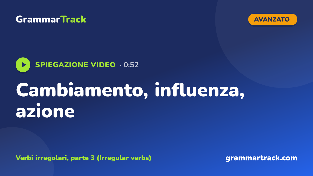 Cambiamento, influenza, azione