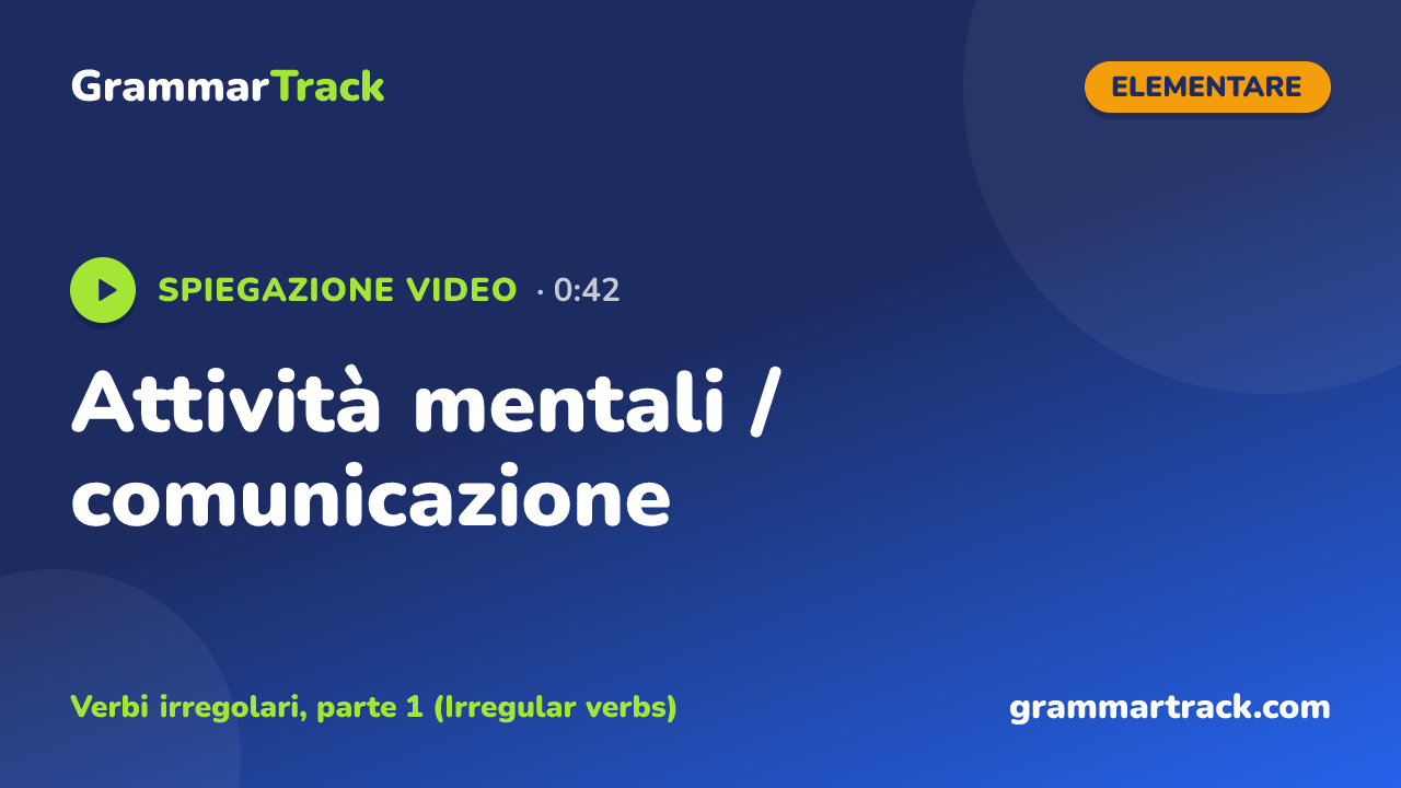Attività mentali / comunicazione
