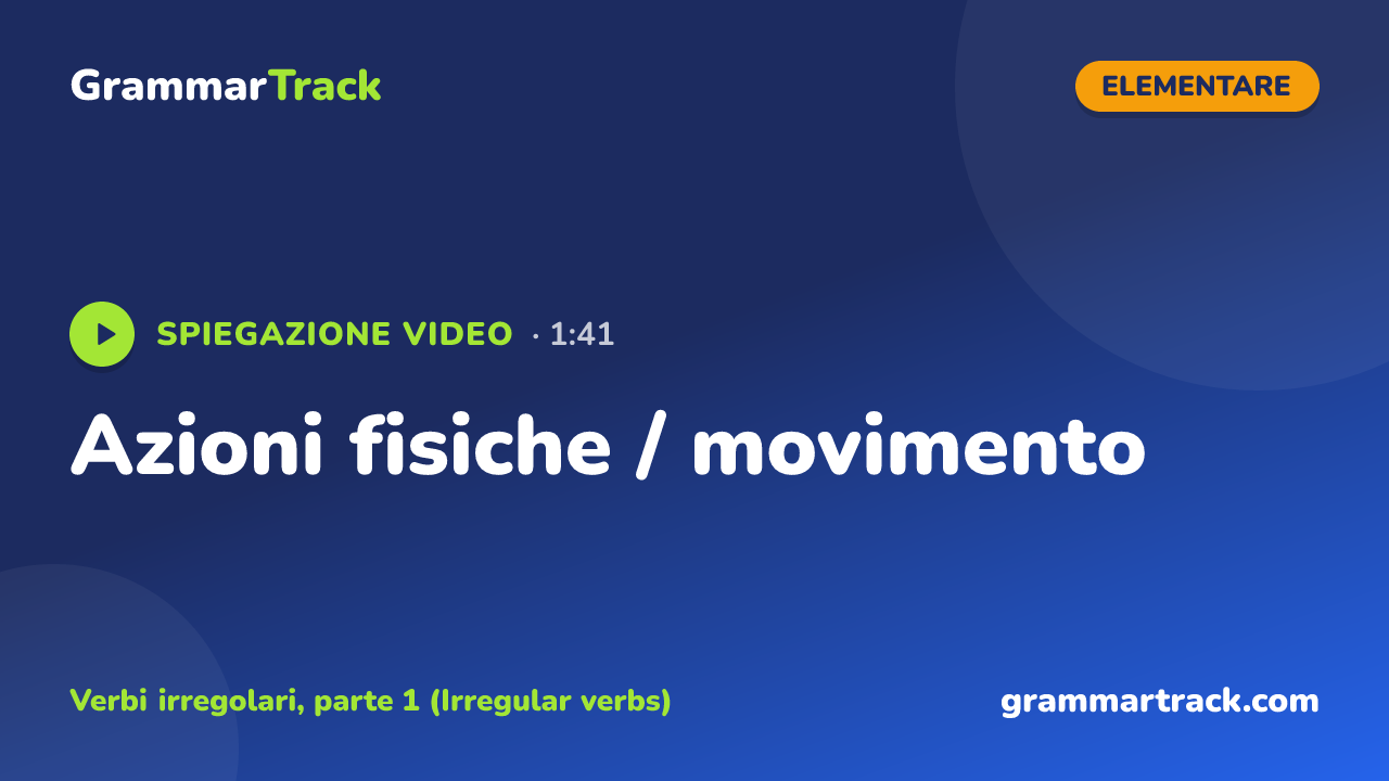 Azioni fisiche / movimento