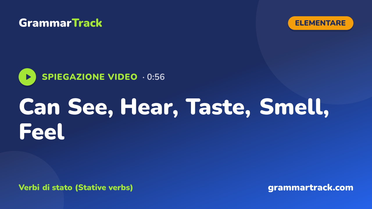 Can See, Hear, Taste, Smell, Feel