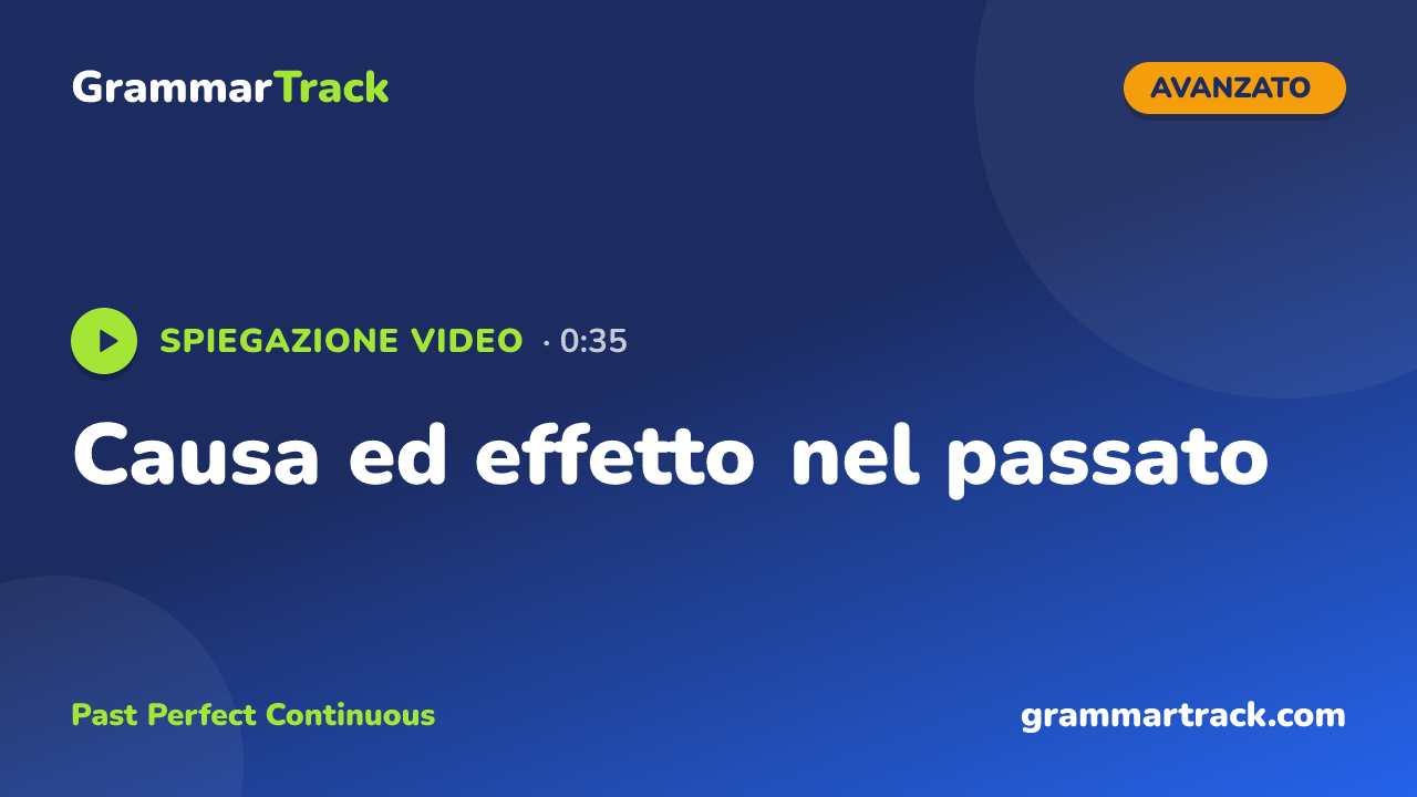 Causa ed effetto nel passato