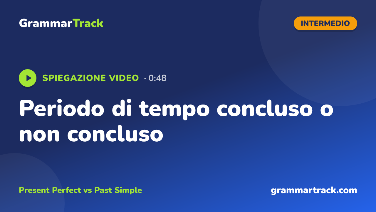 Periodo di tempo concluso o non concluso
