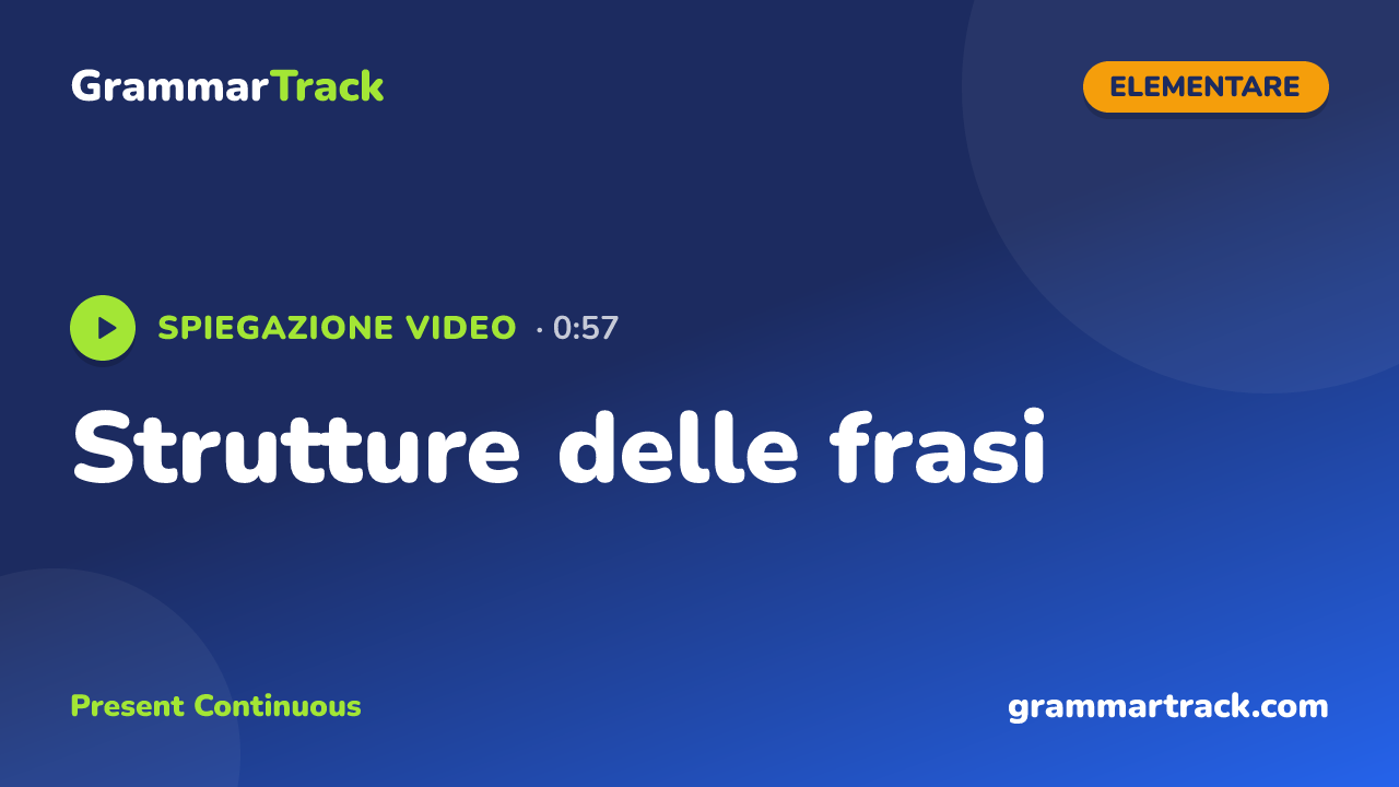 Strutture delle frasi
