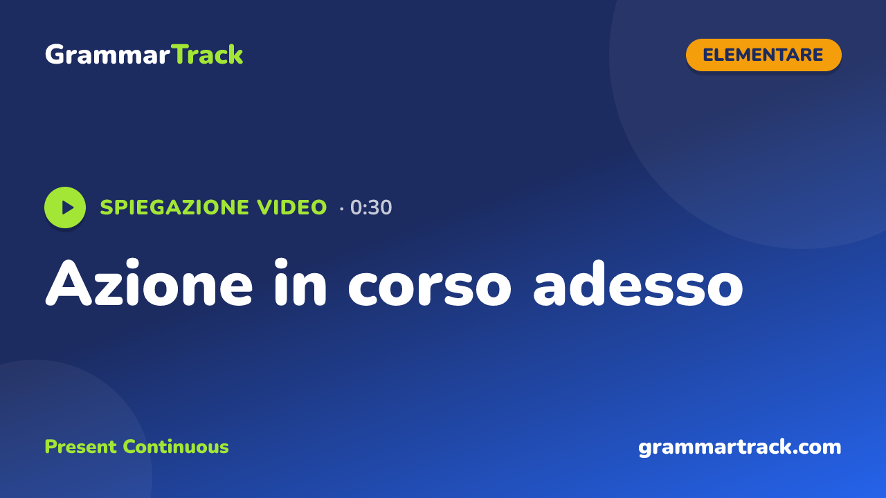 Azione in corso adesso
