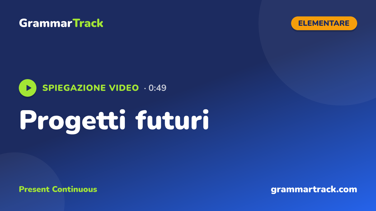 Progetti futuri