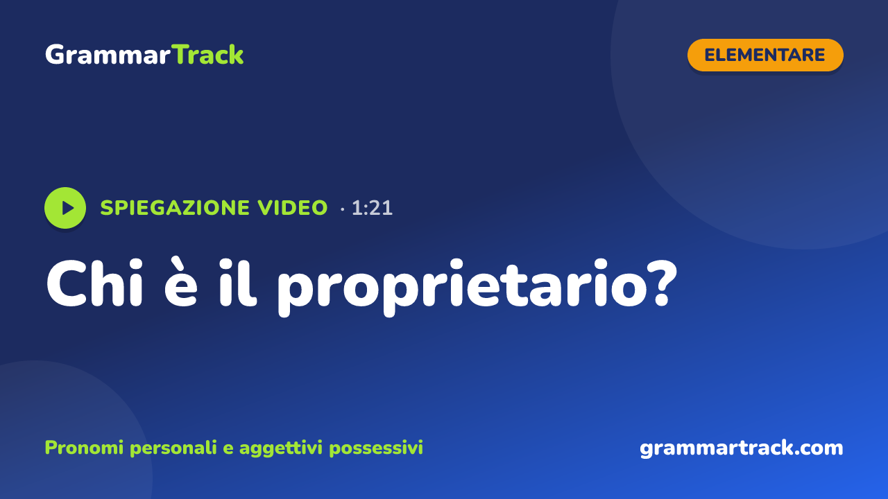 Chi è il proprietario?