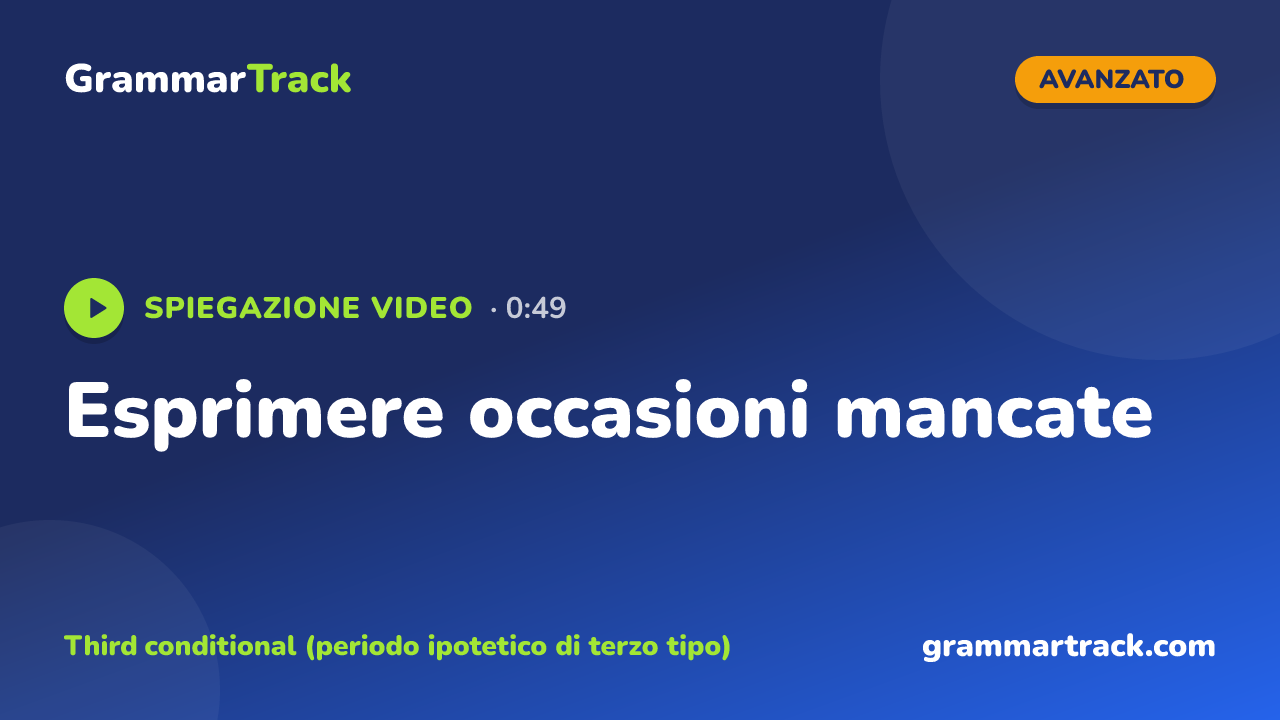 Esprimere occasioni mancate