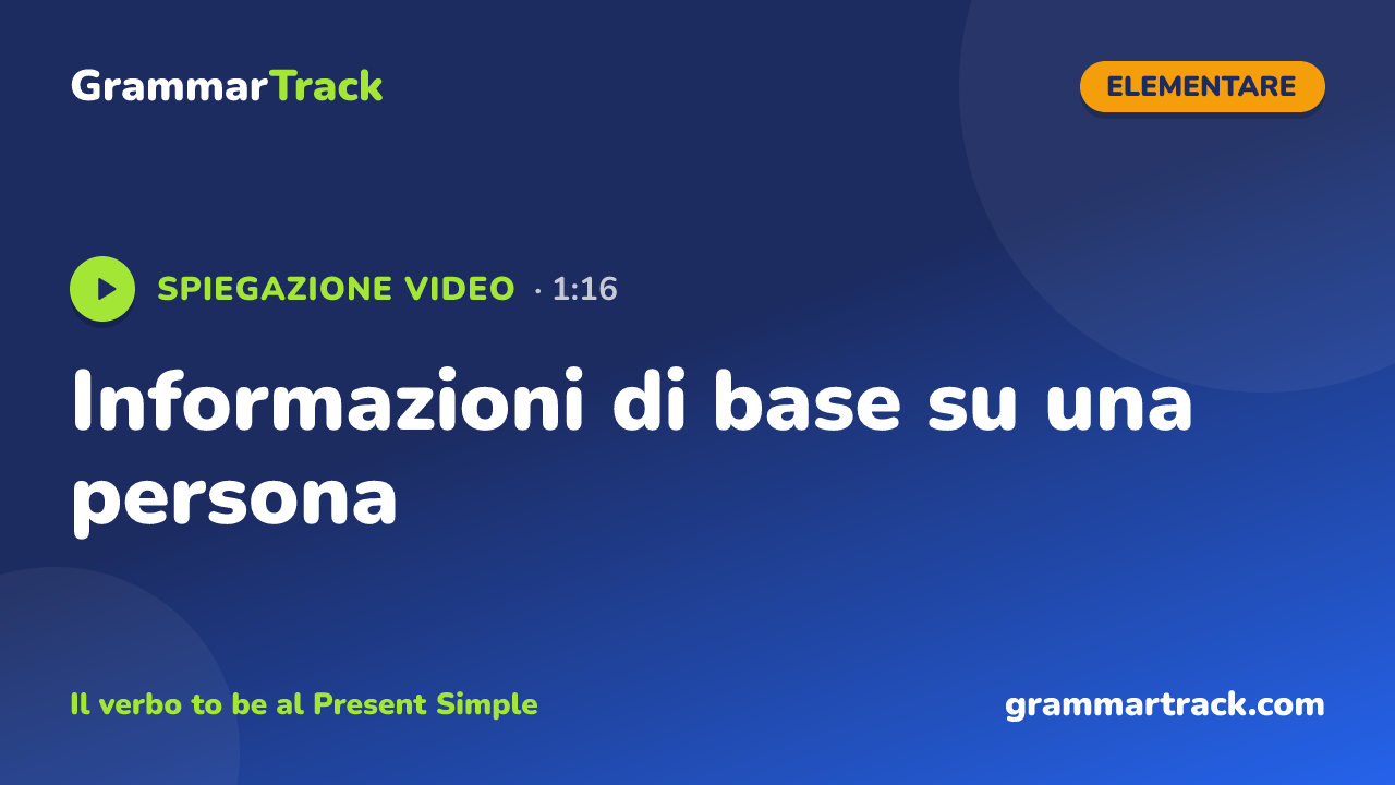 Informazioni di base su una persona