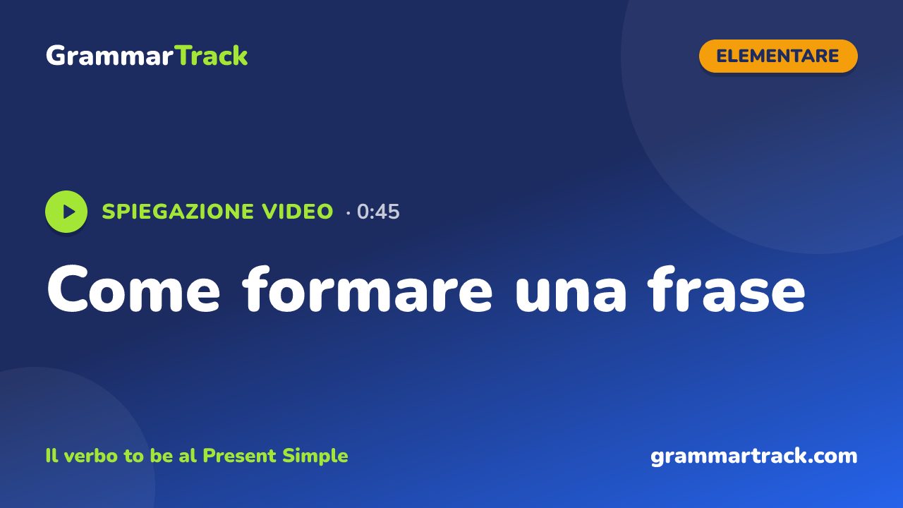 Come formare una frase