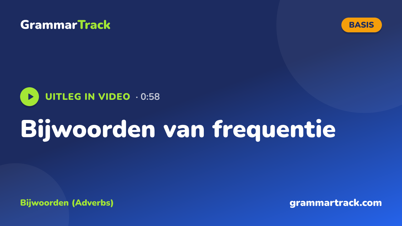 Bijwoorden van frequentie