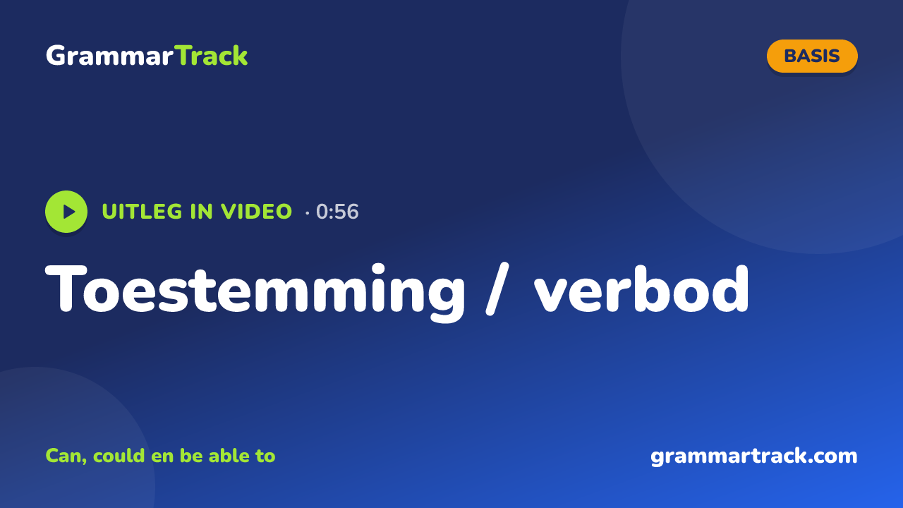 Toestemming / verbod