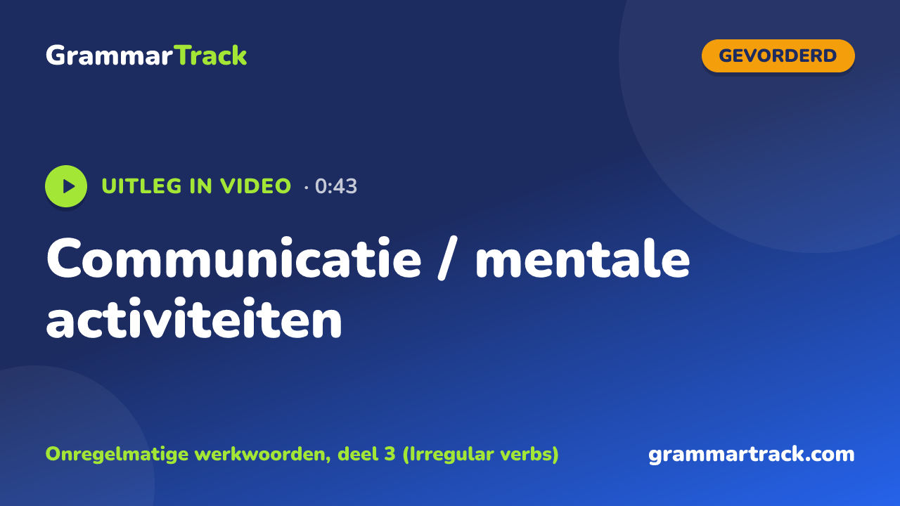 Communicatie / mentale activiteiten