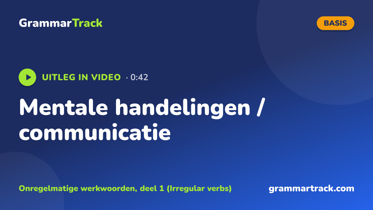 Mentale handelingen / communicatie